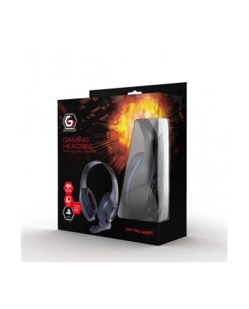 GEMBIRD gaming headset with volume control blue-black 3.5 mm