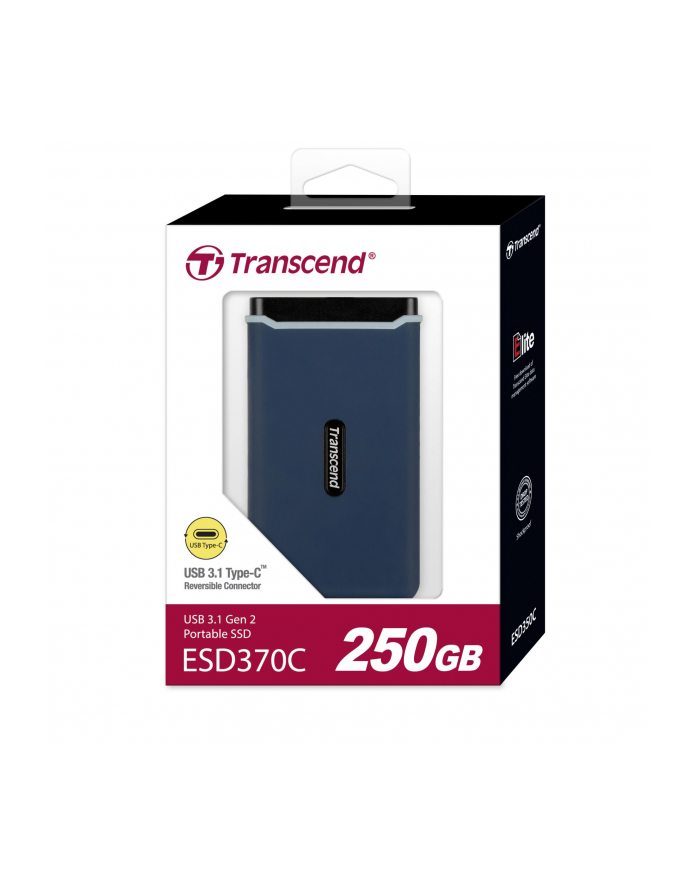 TRANSCEND ESD370C 250GB PCIe to USB 3.1 Gen 2 Type C External SSD główny