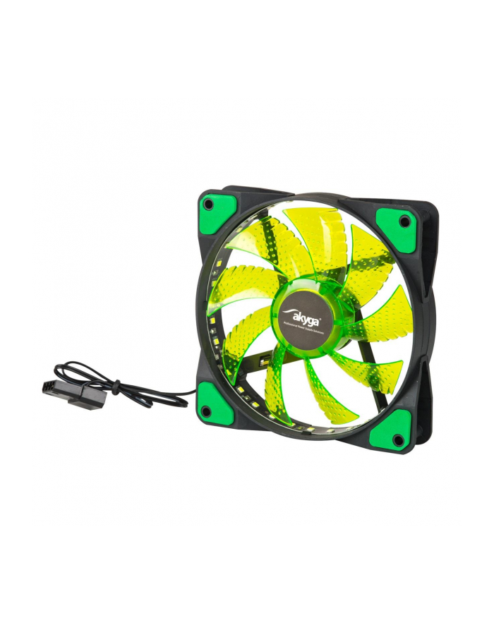 AKYGA System Fan AW-12E-BG 120mm 33 LED green Molex główny