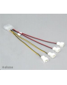 Akasa Adapter zasilania molex do 4 złącz 3 pins do wentylatora (AK-CB001) - nr 2