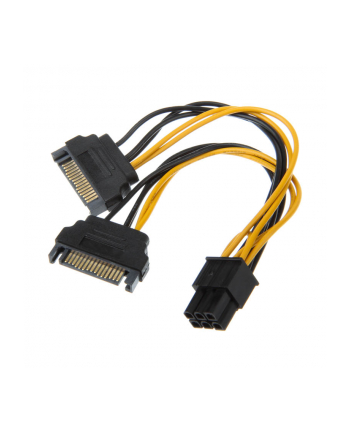 Akasa Adapter z 2x SATA na 1x 6-Pin PCIe (AK-CBPW13-15)