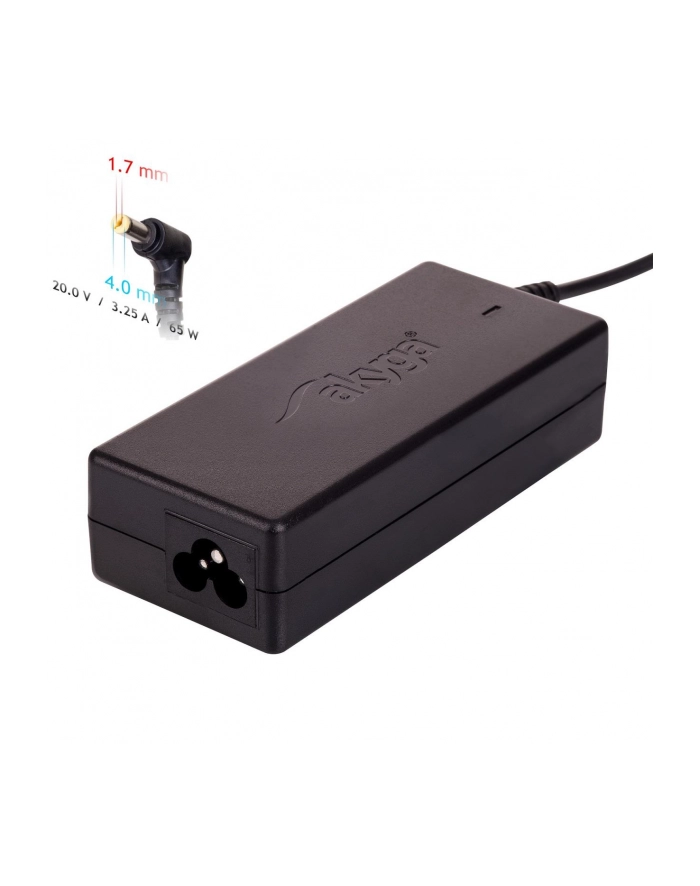 AKYGA Notebook power supply AK-ND-74 20V / 3.25A 65W 4.0 x 1.7 mm 1.2m główny