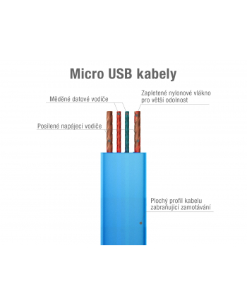 Kabel USB Avacom Kabel USB (2.0) USB A M- USB micro M 0.4m niebieski Avacom