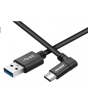 Avacom KABEL USB (2.0), USB A M- USB C M, 1.1M, OKRĄGŁY, CZARNY, ZŁĄCZE 90 ST  (KUAHXSX11B0V) nr 1