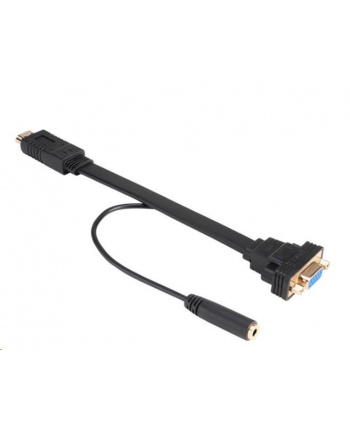 Akasa KABEL  HDMI - D-SUB (VGA) + JACK 3.5MM 0.2M CZARNY (AK-CBHD18-20BK)  (AKCBHD1820BK)