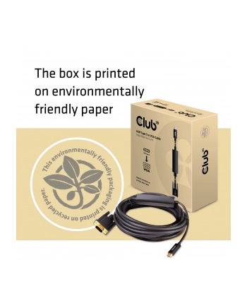 Club 3D video interface converter - VGA / USB - USB-C to HD-15 (VGA) - 5 m (CAC1512)