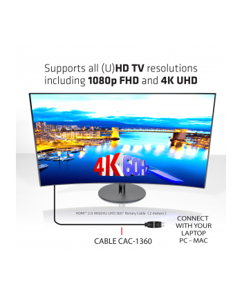 Club 3D HDMI - HDMI 2m Czarny (CAC-1360)