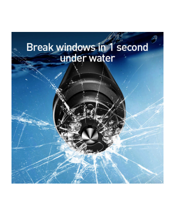 młotek zbijak do szyb + nóż do cięcia pasów szary