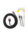 Baseus Cafule Cable wytrzymały nylonowy kabel przewód USB / Lightning QC3.0 2A 3M czarno-czerwony (CALKLF-R91) - nr 13