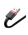 Baseus Cafule Cable wytrzymały nylonowy kabel przewód USB / Lightning QC3.0 2A 3M czarno-czerwony (CALKLF-R91) - nr 20
