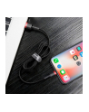 Baseus Cafule Cable wytrzymały nylonowy kabel przewód USB / Lightning QC3.0 2A 3M czarno-czerwony (CALKLF-R91) - nr 23