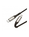 Baseus Cafule Cable wytrzymały nylonowy kabel przewód USB / Lightning QC3.0 2A 3M czarno-czerwony (CALKLF-R91) - nr 9