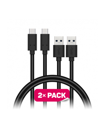 Kabel Connect IT Wirez USB/USB-C, 1m (2 ks v balení) (CCA-5006-BK) Czarny nr 1