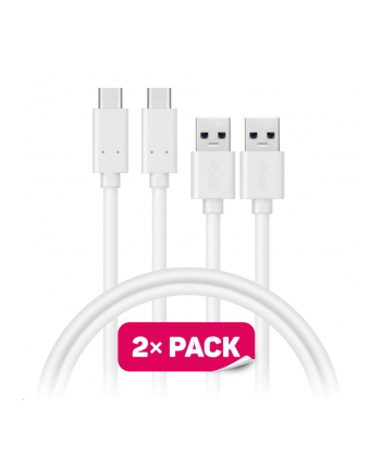 Kabel Connect IT Wirez USB/USB-C, 1m (2 ks v balení) (CCA-5006-WH) Biały