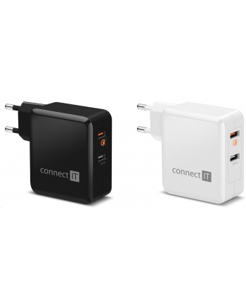 Connect IT 2x USB (3,4A) QC 3.0 (CWC-3010-BK) Czarna nr 1
