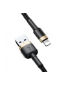 Baseus Cafule Cable wytrzymały nylonowy kabel przewód USB / Lightning QC3.0 2.4A 1M czarno-złoty (CALKLF-BV1) - nr 14