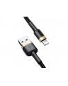 Baseus Cafule Cable wytrzymały nylonowy kabel przewód USB / Lightning QC3.0 2A 3M czarno-złoty (CALKLF-RV1) - nr 13