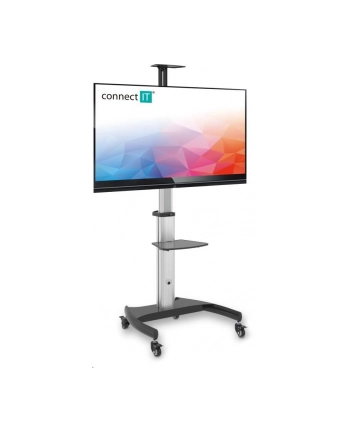 Connect IT Connect IT MOBILNY STOJAK I POJEDYNCZY UCHWYT NA TELEWIZOR WHEELIE II 37'' - 75'', SREBRNY, CMH-9300-SL