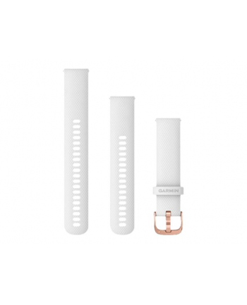 Garmin silikonowy pasek Vivomove 3/Venu/Vivomove Style (20mm) biały różowo-złotym zapięciem [0101292410]