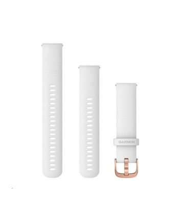 Garmin silikonowy pasek Vivomove 3/Venu/Vivomove Style (20mm) biały różowo-złotym zapięciem [0101292410] nr 1