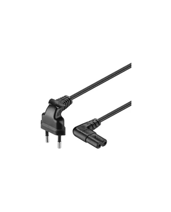 Goobay Kabel sieciowy [ Złącze męskie Euro - Złącze żeńskie IEC C7], 5 m, Czarny (97355) nr 2