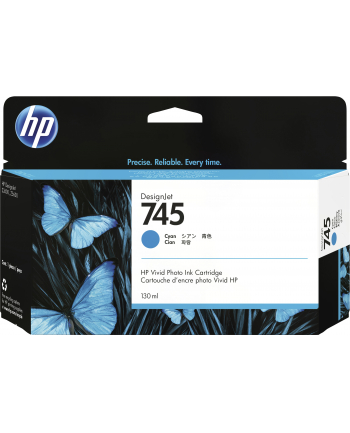HP 745 130-ml Błękitny (F9J97A)