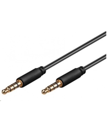 GOOBAY KABEL; JACK 3,5MM 4PIN WTYK, Z OBU STRON; 0,5M; POKRYCIE: ZŁOCONY  (63824)