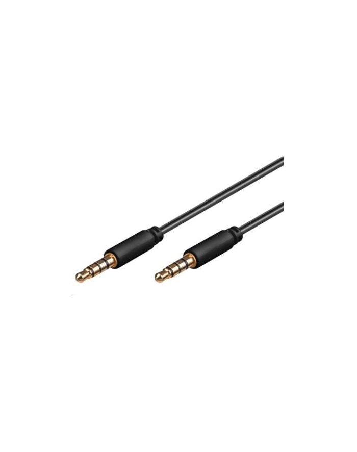 GOOBAY KABEL; JACK 3,5MM 4PIN WTYK, Z OBU STRON; 0,5M; POKRYCIE: ZŁOCONY  (63824) główny