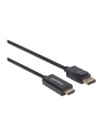 Manhattan DisplayPort HDMI, 3m, Czarny (153188) - nr 2