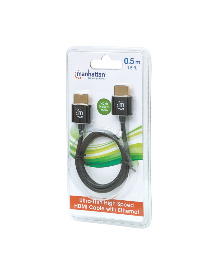 Manhattan HDMI-HDMI Czarny 0.5m (394406) główny