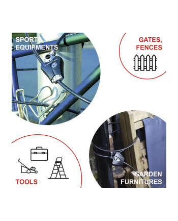 MasterLock Zapięcie owe Python 8428 10Mm X 180Cm Czarne