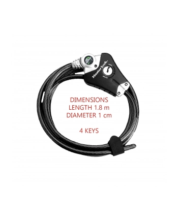 MasterLock Zapięcie owe Python 8428 10Mm X 180Cm Czarne nr 2