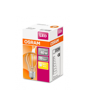 Ledvance Żarówka Osram Led Star Cl A Filament 4 5W 827 E27 470Lm 2700K 15000H A+