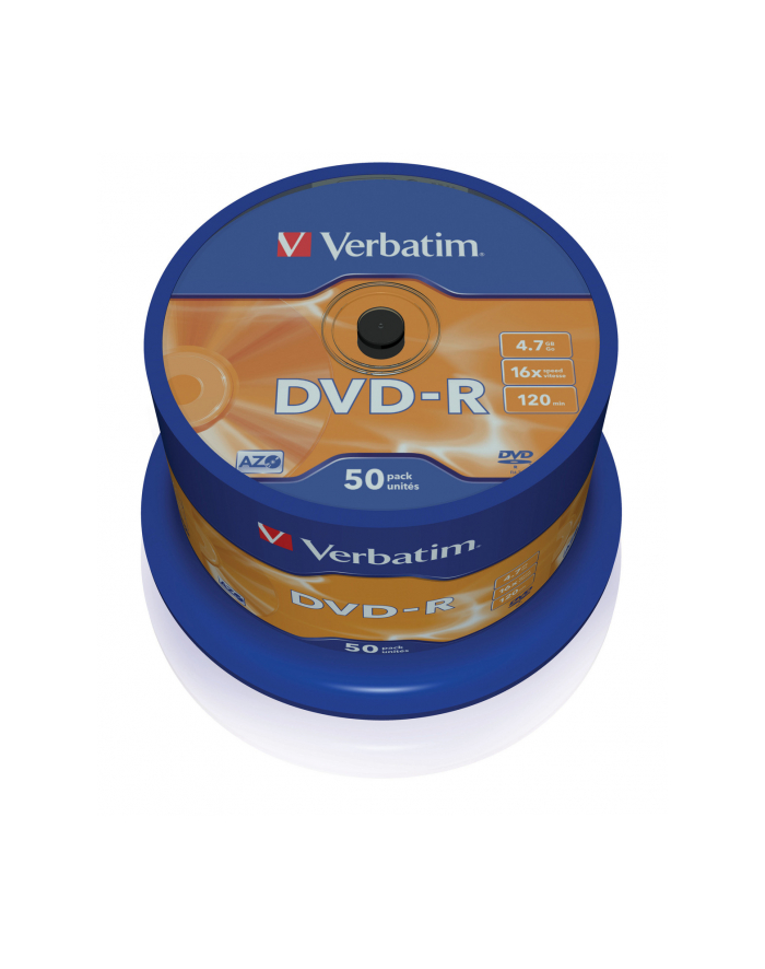DVD-R VERBATIM 43548 4.7GB 16x CAKE 50 SZT główny