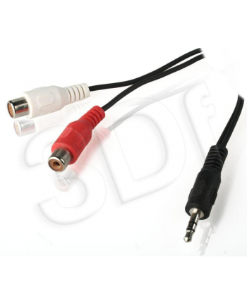 KABEL STEREO MINIJACK->2X CHINCH(F) 0.2M