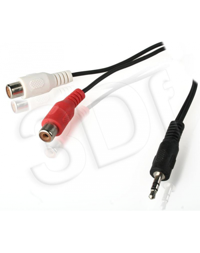 KABEL STEREO MINIJACK->2X CHINCH(F) 0.2M główny