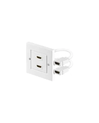 Premiumcord Panel 2x HDMI żeńskie biały (KPHDMZ02)