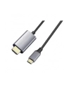 Kabel Premiumcord USB-C HDMI 1.8 Szary (ku31hdmi08) - nr 3