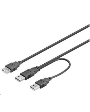 Kabel USB Premiumcord Premiumcord Kabel USB 2.0 napájecí Y kabel A/M + A/M -- A/F 0.4m + 0.5m nr 1
