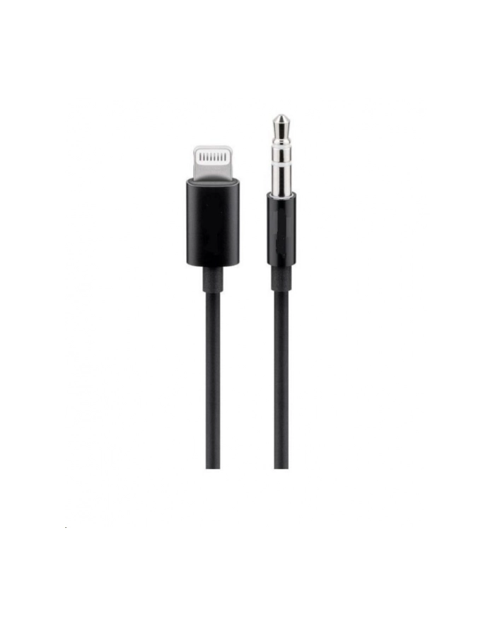 Kabel Premiumcord Lightning/3,5 mm jack, 1m (kipod50) Czarny główny