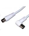 Premiumcord Kabel Antenowy Męski-Żeński Kątowy 75 Ohm 3m biały (Ktmf03U) - nr 1