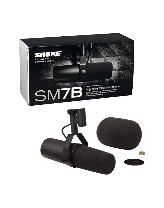 Shure SM7B - Mikrofon dynamiczny, kardioidalny, lektorski - radiowy główny