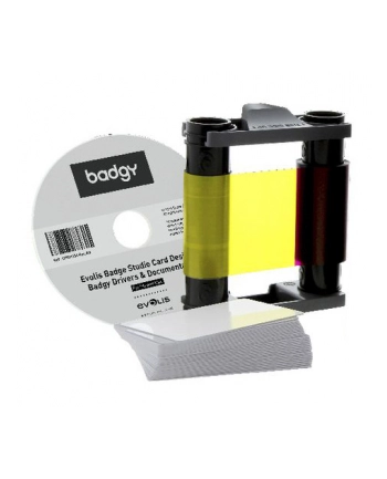 Evolis Taśma Drukująca Ymcko Badgy 200 + 100 Kart Pvc , (Cbgp0001C) nr 1