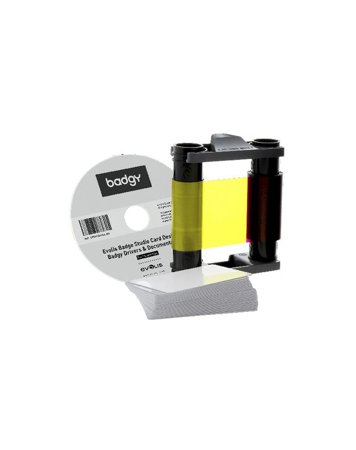 Evolis Taśma Drukująca Ymcko Badgy 200 + 100 Kart Pvc , (Cbgp0001C) główny