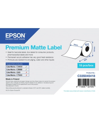 Epson Premium Matte Label (C33S045418) nr 2