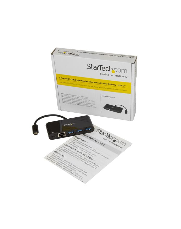 Startech Hub USB-C-3x USB + RJ45 (HB30C3AGEPD) główny