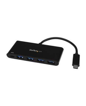 Startech Hub USB-C-4xUSB 3.0 Czarny (HB30C4AFPD)