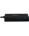 Startech Hub USB-C-4xUSB 3.0 Czarny (HB30C4AFS) - nr 7