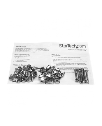 Startech Mocowanie ścienne 6U (RK619WALLV) nr 2
