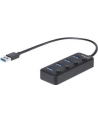 Startech.com 4-Port USB 3.0 Hub - 4x USB-A - Individual On/Off Switches - hub - 4 ports USB hub - 4 - Czarny (HB30A4AIB) - nr 19